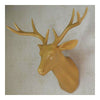 Plastic Deer Head Wall Hanging Decoration yellow