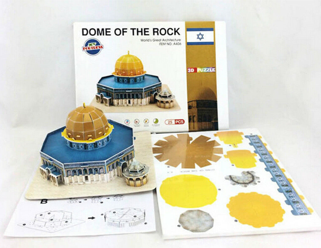 Educational 3D Model Puzzle Jigsaw Golden Mosque DIY Toy