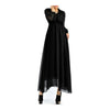 Dreamlike Chiffon Long Sleeve Fake 2pcs Suit Long Dress   black   M