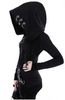 Black Witch Craft Punk Gothic Loop Fleece Hoodie Sweatshirt Top Plus Size