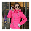 Winter Woman Hoodied Short Plus Size Down Coat   rose red