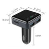 Bc12 Voiture Bluetooth Mp3 Main Libre Double Chargeur USB Fm Transmitteur