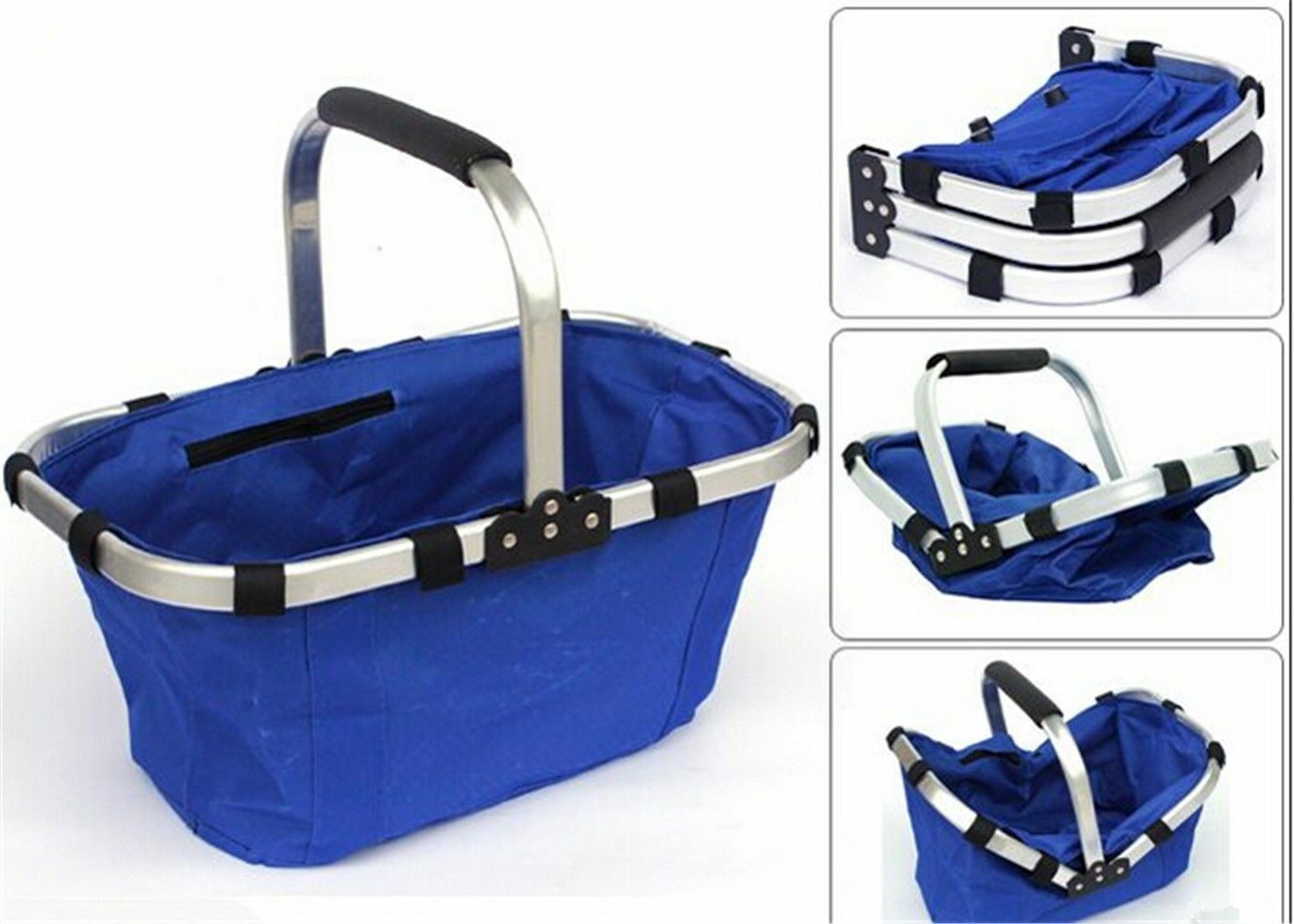 Colourful Market Portable Picnic Basket  Reusable Shopping Picnic Basket