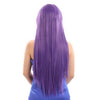 70cm Long Straight Costume Front Lace Wig Hair Cap Anime Cosplay Purple