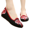 Kite Pointed Old Beijing Cloth Embroidered Shoes   black