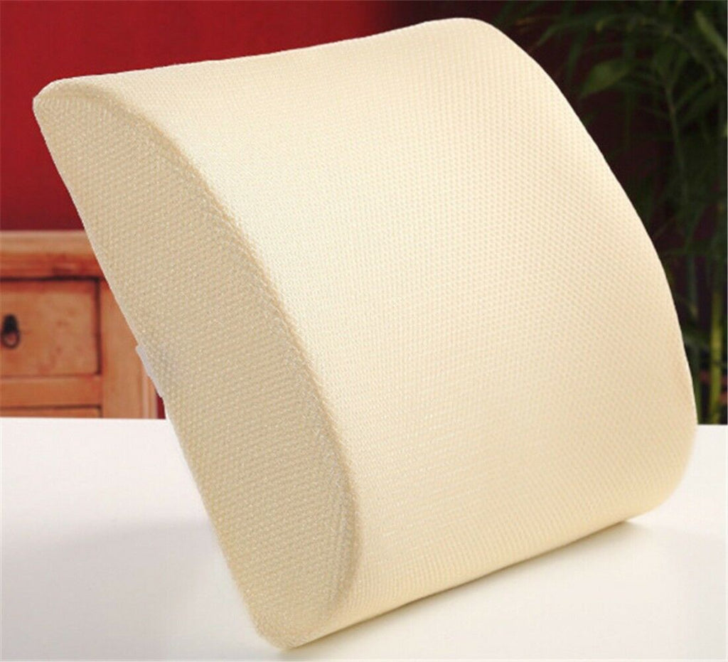 Back Support Cushion Pillow Memory Foam Lumbar Office Home Chair Car Seat