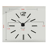 Wanduhr 3d Acryl Kleben Super Groß Wohnzimmer Silber