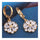 18Ct Oro Galvanizada Circonita Pendientes