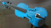 Student Acoustic Violin Full 4/4 Maple Spruce with Case Bow Rosin Teal Color