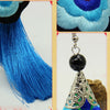 Original Design New Earring Embroided Flower Earring Tassel Vintage Exaggerated