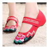 Old Beijing Cloth Embroidered Shoes Cowhells