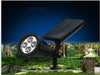 3 LED Solar Powered Outdoor Lamp Light For Gutter Fence Garden Yard White/Black