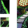 100pcs Hot Man-Made Glow in the Dark Pebbles Stone for Garden Walkway Sky Blue