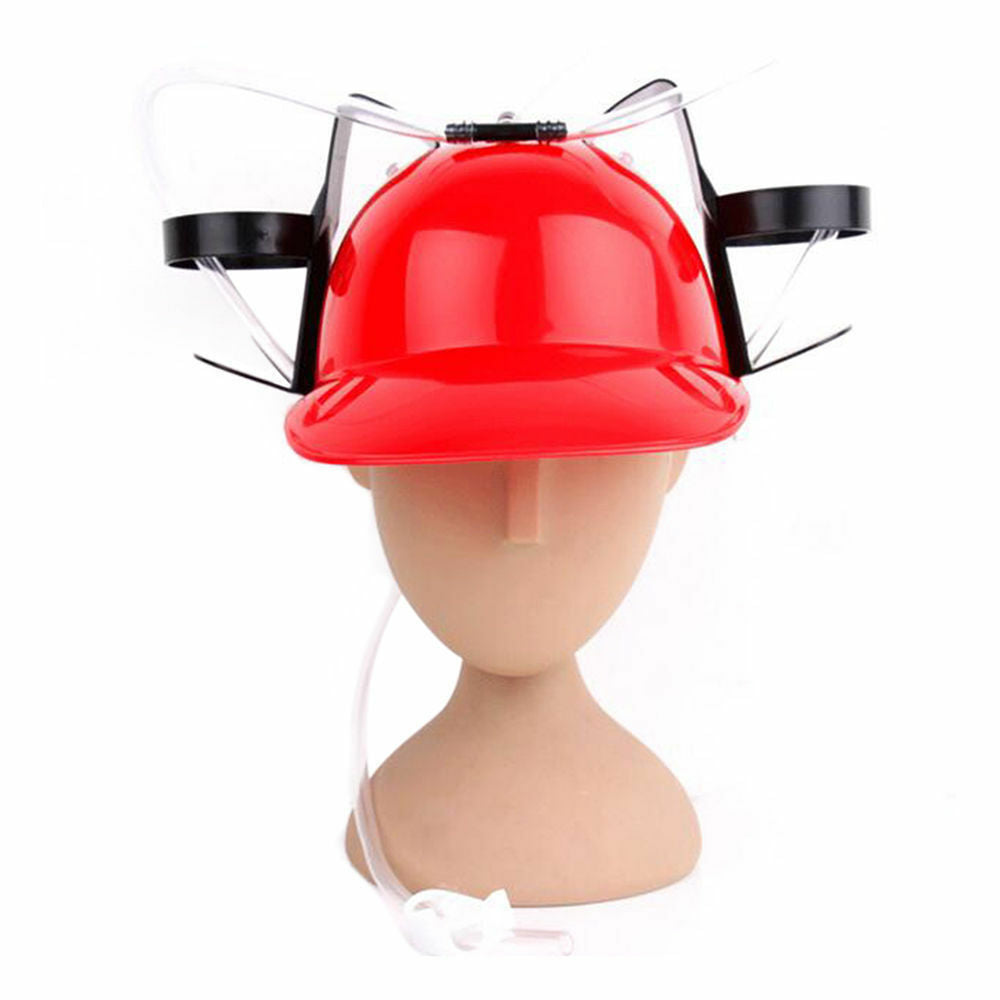 Funny Hat Helmet Straw Drink Soda Cola Beer Helmet Drink Water Hat