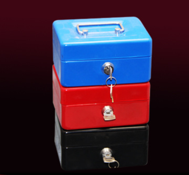 Cash Box with Money Tray Lock  Key Steel for Cashier Drawer Money Safe Security