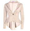 5 colors Asymmetrical High Low Pleated Casual Suit Blazer Jacket