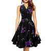 Vintage Locker Baumwollkleid Hepburn Style 50er Jahre Lila