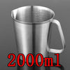 Thickening 304 stainless steel measuring cups 2000ml milk tea coffee cups