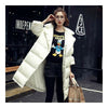 Middle Long Down Coat Woman Casual Coat   white