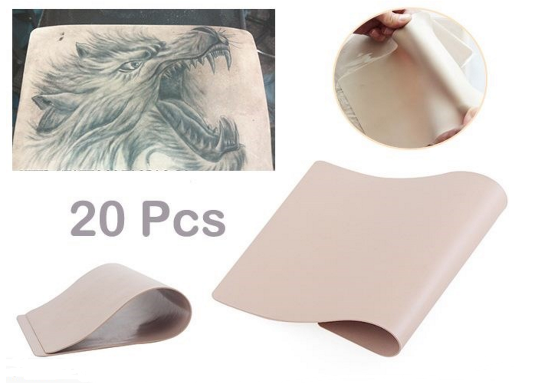 20PCS Tattoo Practice Skin Sheets Pads 20cmx15cm