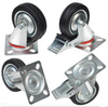 75mm 3” Caucho Rueda Giratoria 4 Unidades Kit