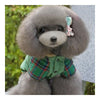 Pet Dog Cotton Coat Checks Pattern  green