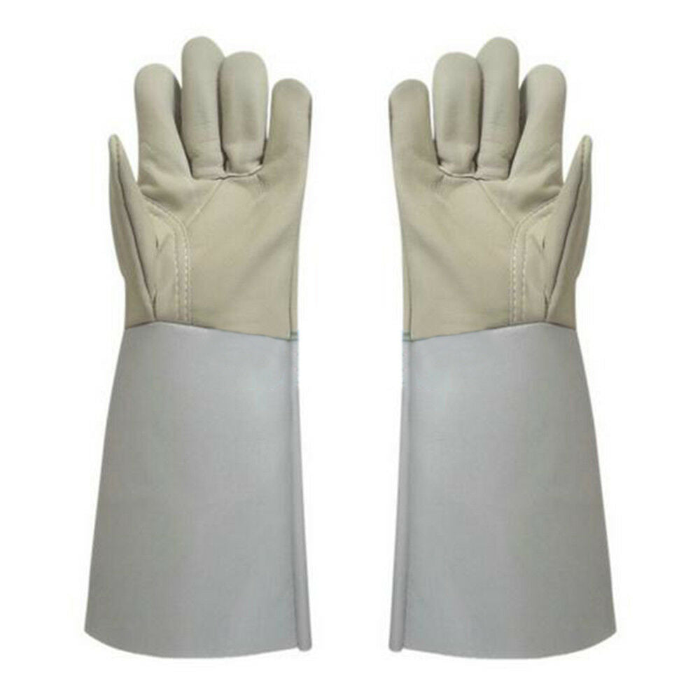 1 pair Long Mig Welding WELDERS Work Cowhide Leather Gloves 36cm