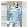 Hiver Femme Milieu Long Épais Doudoune Grande Sizeight Bleu