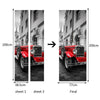Neuf 3d Diy PVC Imperméable Porte Mur Autocollant Décoration Voiture Rouge Qd038