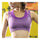 Breathable Letters Bra Shockproof Wireless Fitness Yoga Sports   purple