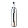 Stainless Steel Oil Kettle Vinegar Can Soy Bottle with Visible Window round