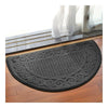 Semicírculo Terreno Puerta Alfombra Antideslizante Alfombra Gris Oscuro 48 78cm