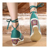 Old Beijing Cloth Embroidered Shoes Beads   green