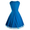 Vintage Hepburn Stil Ärmellos Einfarbig Kleid Schwarz