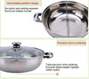 304 stainless steel thick mandarin duck pot S pan with lid for steam pot