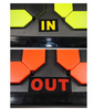 Fußball Substitution Karte Doppelseitigem Anzeige 4-digits Orange + Grün