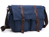 Mens Retro Vintage Multi-pockets Shoulder Bag  Messenger Canvas W Shoulder Strap