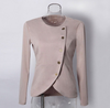 Women's Fashion  Side Button Fitted Blazer Top 3 solid colors