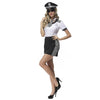 Halloween Costume Black White Checks Policewoman Game Uniform
