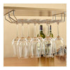 Stainless Steel  Iron Wine Glass Stand Hanging Beverage Holder with 4 row