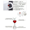 Collar Romántico Corazón Amor Colgante Perla con Plata