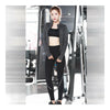 Breathable Woman Running Sports Fitness Yoga Clothes 3pcs Set    dark grey