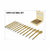 13pc Wood Drill Bit Set Flat Spade Hex Shank 150mm Length 6mm Upto 25mm Woodwork