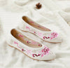 Chinesisch Vintage Ethnische Stickerei Ballerinas Marry Janes Tanz Schuhe Bling