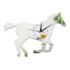 3D Silent Mirror Wall Clock Creative Chinese Style Horse