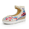 Chinese Ethnic Embroidery Inner high Heel Elevator Cheongsam Dress Shoes Flyfish