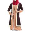 Muslim Short Dress Long Sleeve Knit Fake 2pcs Suit