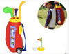 10pcs Children Kids Indoor Plastic Mini Golf Toy Set With Carrying Bag