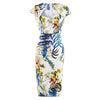 Fashionable Slim Dress Printing Pencil Dress  blue