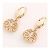 18Ct Oro Galvanizada Circonita Pendientes